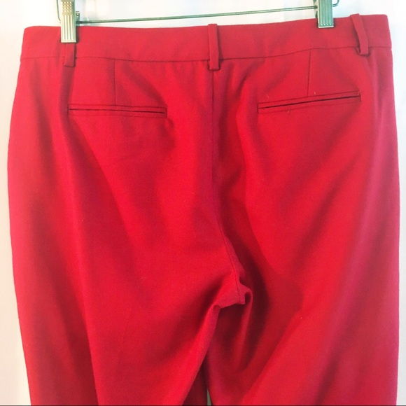 NWOT J Crew Cafe Trouser in ruby red wool - Picture 5 of 8